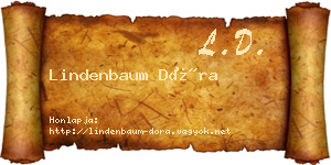 Lindenbaum Dóra névjegykártya